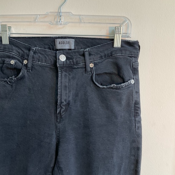 Agolde slim straight black denim - Picture 4 of 6